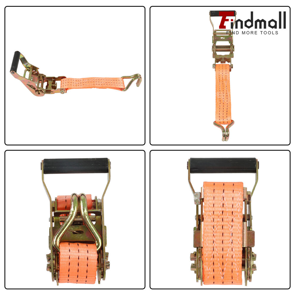 Findmall 1.5" x 15' Ratchet Straps J Hook 4000lbs Heavy Duty Tie Downs