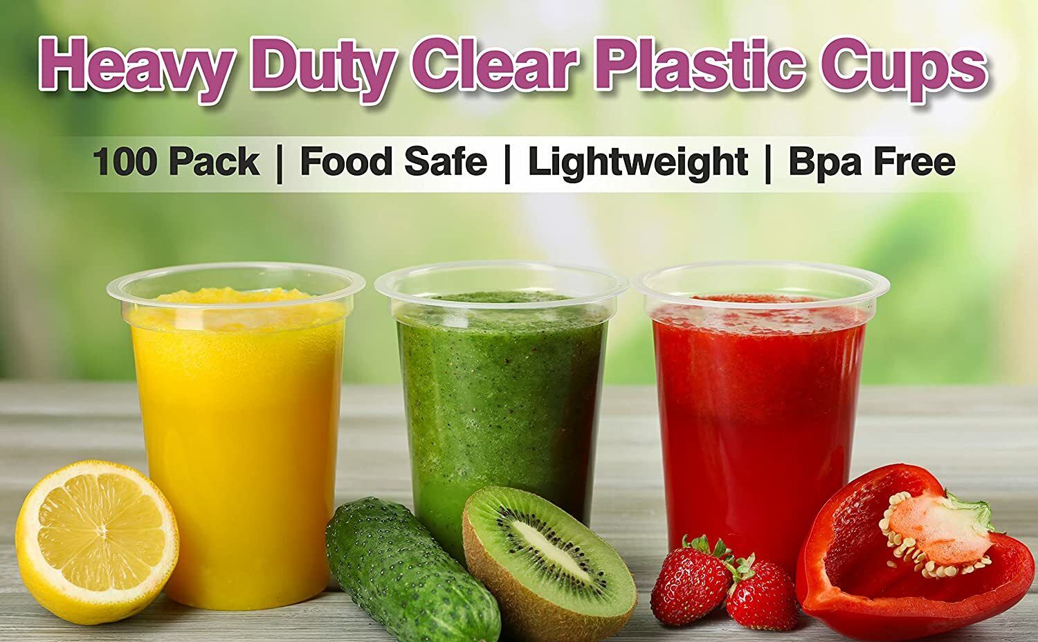 Plastic Half Pint Cups 1100 Strong Durable Plastic Cups BPA Free 10 oz