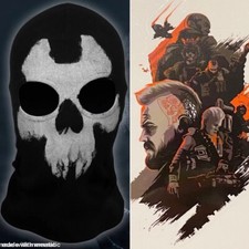 NEW Adult AJAX GHOST FACE MASK Balaclava SKI HOOD+ACTIVISION CALL OF DUTY Decal