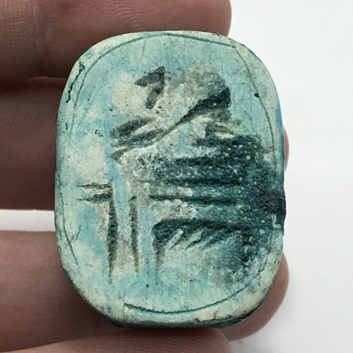 Cuentas de escarabajo talladas en azul de diseño egipcio de colección *5 - Imagen 7 de 12