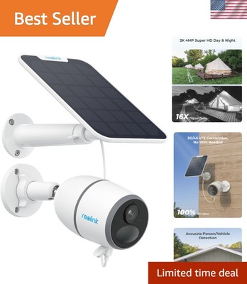 4G LTE Go Plus Security Camera - Smart Detection, HD Video, Rechargeable Solar