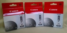 Canon Ink PGI-35 Black Pixma Printer Cartridge New Sealed Genuine Lot 3 9.3 ml