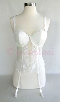 NWT Chantelle Eternelle Lace Corset Bridal #3627 Milk 32C