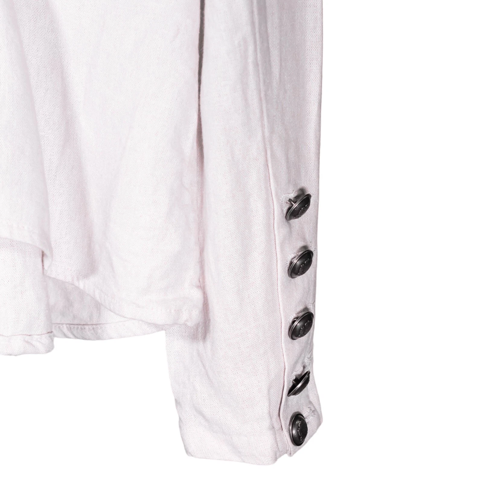 VETEMENTS Free People Blazer Donna Nudo Rosa Lino Doppiopetto Cardigan Giacca Piccolo