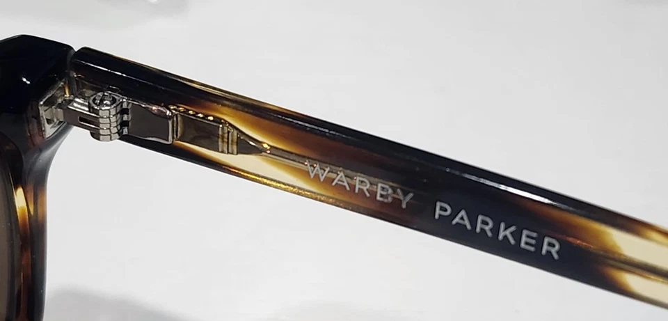 Warby Parker Percey M256 Brown Striped Round Unisex Sunglasses 48-20 140  - Image 4 of 4
