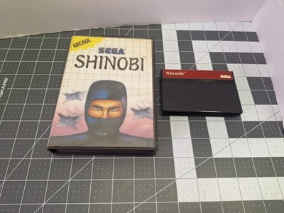 Sega Master System SHINOBI Cartridge & Box Untested As Is