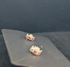 14k Yellow Gold Star Earrings Stud w/ Clear Stone Accents — photo 2