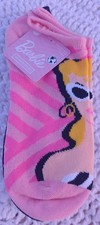 Barbie 3-Pair Women's Multicolor No-Show Socks Shoe Size 4-10