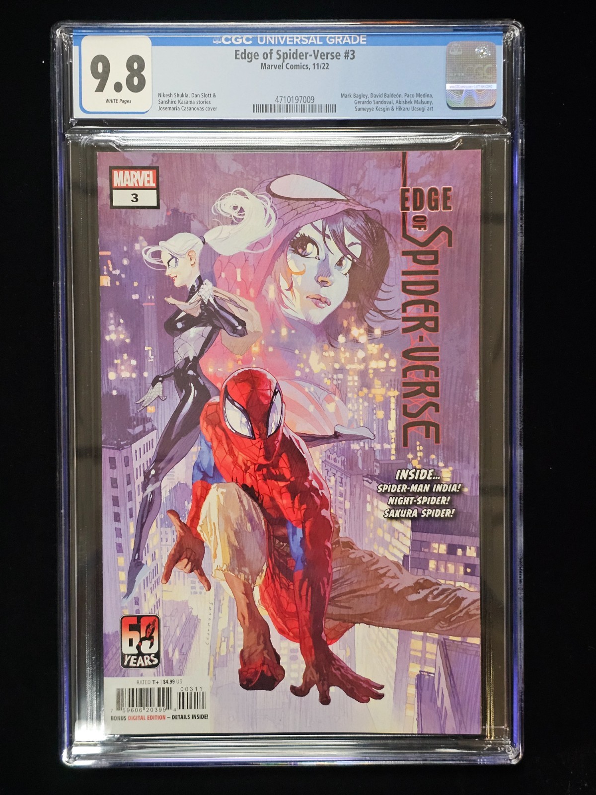 アメコミリーフ　Edge of Spider-Verse #3 CGC 9.6 Edge Of Spider-verse #3 Value - GoCollect