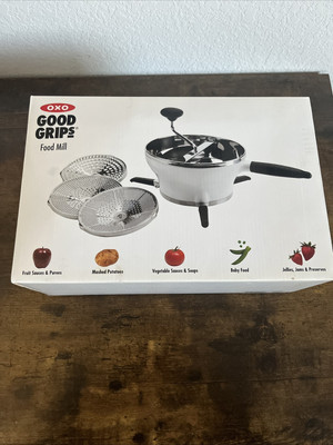 OXO Good Grips Stainless Steel Food Mill (1071478) NIB 3 blades