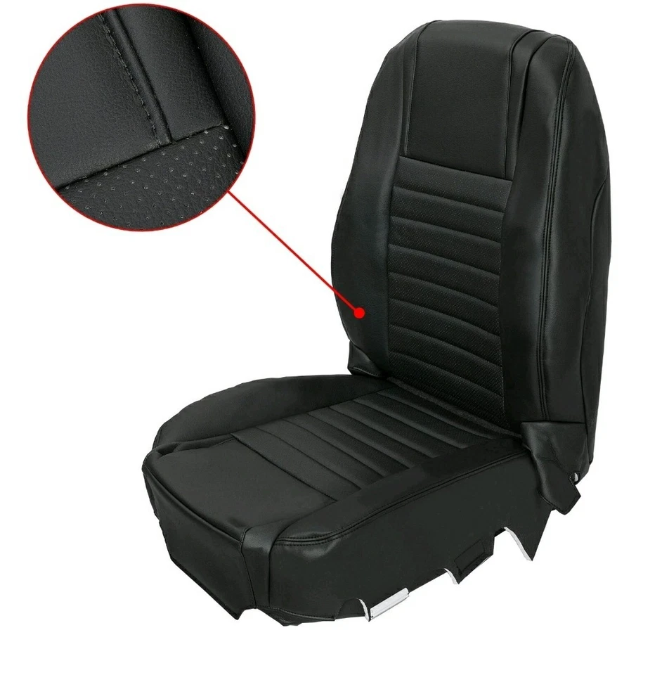 Juego de funda de asiento negra inferior para conductor Ford Mustang 2005 2006 2007 2008 2009 Foto 4 de 4