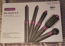 WindBlow Air-Style 2.0 New Sealed Box Hair Dryer Curling Volumize Smooth 1200 W