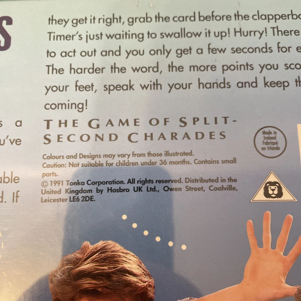 Guesstures The Game of Split Second Charades 1991 Vintage Board Game NEW SEALED - Image 4 of 4
