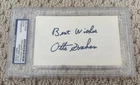 Otto Graham Signed Index Card PSA Authentic Auto Cleveland Browns HOF Slabbed