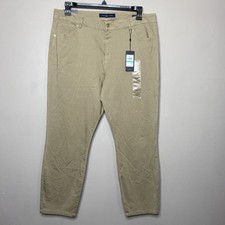 Women's Tommy Hilfiger Dark Beige Madison Skinny Ankle Stretch Pants Size 16