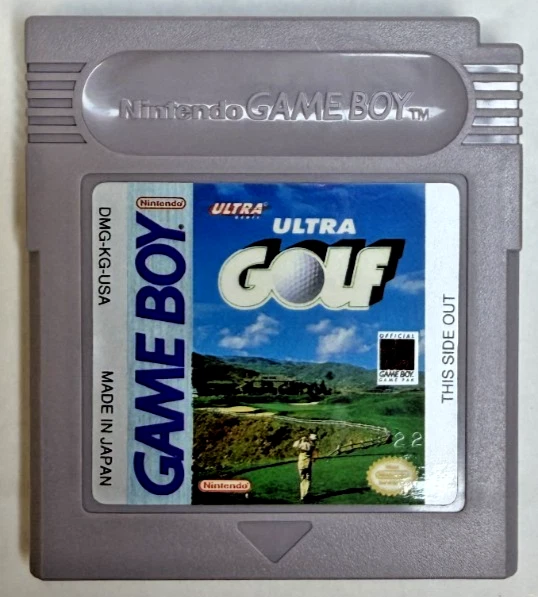 Ultra Golf para Nintendo Game Boy (1992), cartucho EE. UU. DMG-KG-EE. UU., con manual