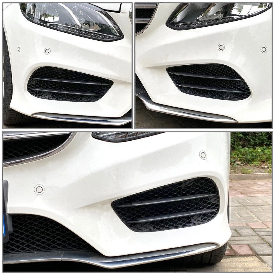 2PCS Front Bumper Grill Fog Lamp Grille For Mercedes Benz E Class W212 2013-2015 - Image 2 of 4