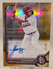 Joshua Baez Bowman Chrome 2022 True Gold /50 Auto
