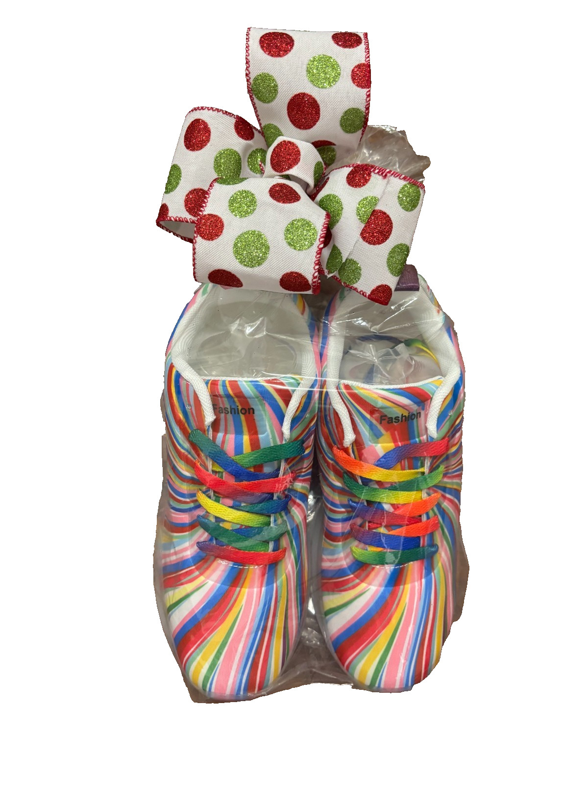 Women's Low-top With Neon Rainbow Stripe  Multicolor  Laces 