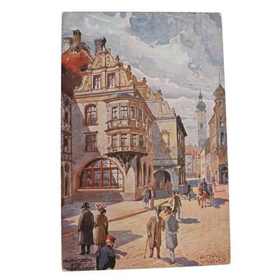 MÜNCHEN Munich Kgl. Hofbrauhaus GERMANY Artist Signed Richard Wagner Postcard