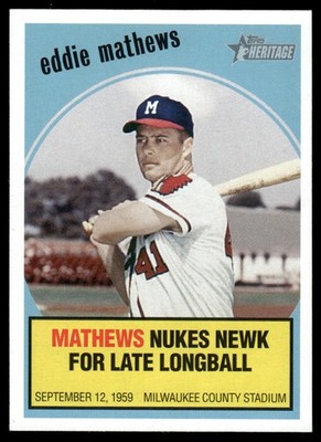 Eddie Mathews 2008 Topps Heritage Baseball Flashbacks #BF10 Z1