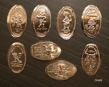 OH49 - 8 elongated pennies Great Wolf Lodge, Mason Ohio