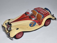 Vintage Bandai MG 1955 Overland Race Winner 1955 Tin Litho Friction Toy Race Car