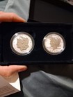 2023 S REVERSE PROOF $1 MORGAN and PEACE SILVER DOLLAR TWO COIN SET OGP COA — photo 2