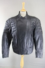 HEIN GERICKE STREETLINE BLACK LEATHER BIKER JACKET WITH CE ARMOUR 44-46 INCH