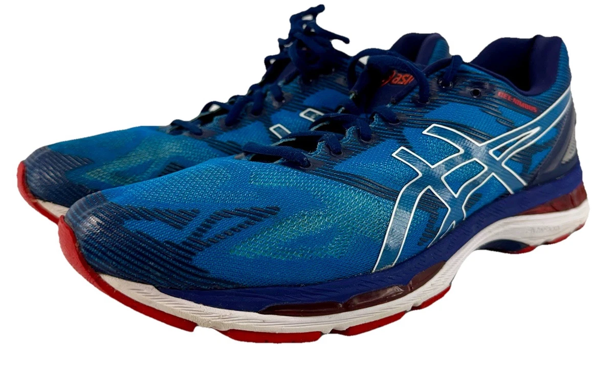 ASICS Gel Nimbus 19 Men\'s Blue Running Shoes‎ Athletic Sneakers Size 12 T700N Asics Gel Nimbus 19 T700N-4907 Mens Blue Canvas Lace Up  main image 4