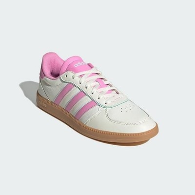 Neu Adidas Damen Schuhe 41 1/3 Freizeitschuhe Breaknet Sleek weiß/pink Sneakers