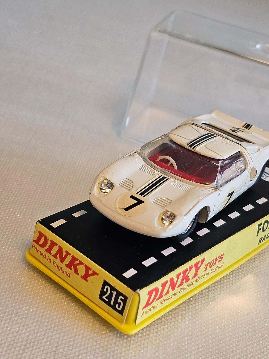 激レアDINKY TOYS FORD G.T. RACING CAR Vintage Dinky Ford GT Racing Car Number 215 With Display no