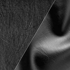 Black Weatherproof Faux Leather Finish Marine Vinyl Fabric Size: 1.5ft x 54