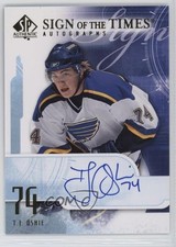 2008-09 SP Authentic Sign of the Times TJ Oshie #ST-TJ Auto 1ir8