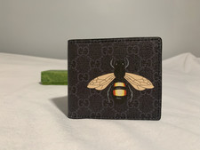 Mens Gucci Wallet Bifold GG Supreme Bee Print...