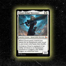 Cloud, Midgar Mercenary - Custom Magic: The Gathering Card - High-Quality