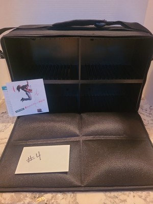 Vintage Case Logic 44+ CD Storage Travel Carry Case Black Tote Bag Hand Strap #4