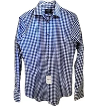 Nordstrom Mens Shop Tech-Smart Extra Trim fit Blue Marine 15 32-33 Nwt 