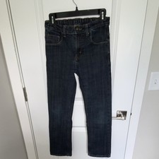 Wrangler Boys Dark Wash Blue Straight Leg Jeans Size 12 Regular