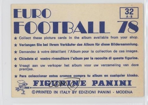 1978 Panini Euro Football 78 Stickers Karl-Heinz Rummenigge Bernd Franke #32A-B - Picture 2 of 4