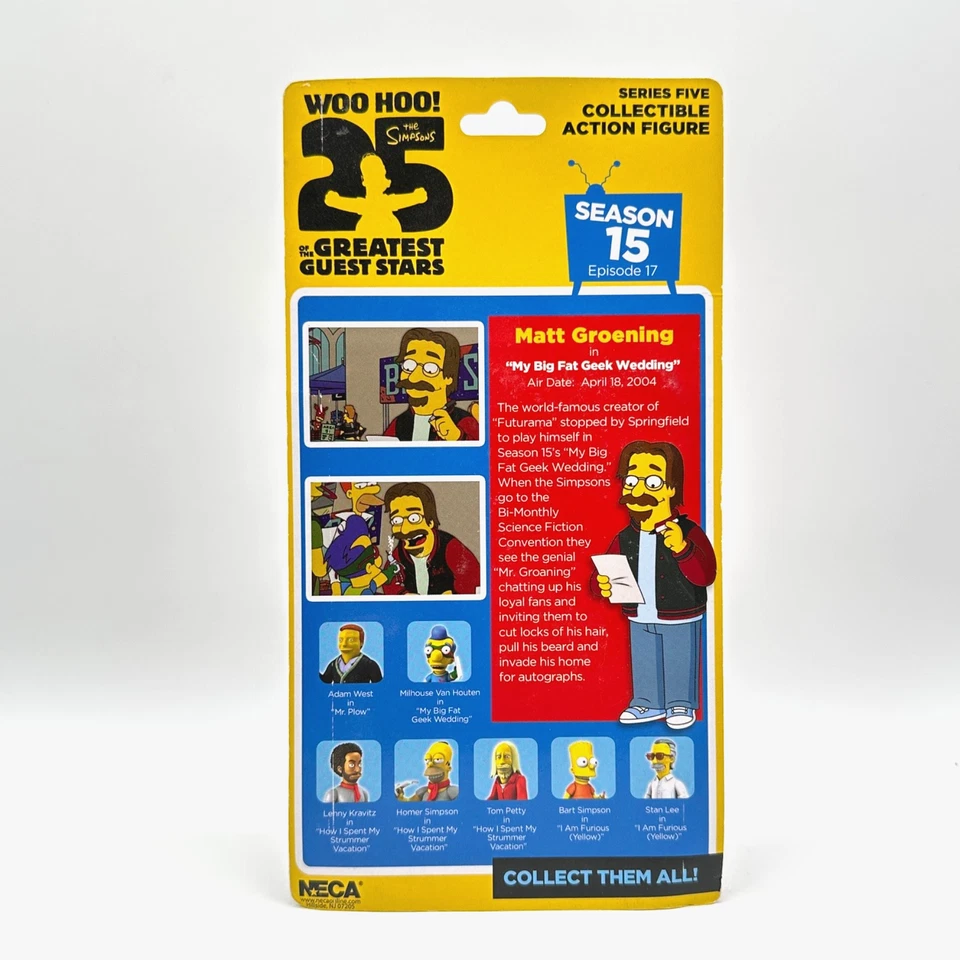 Figura NECA Simpsons 25 Aniversario Grandes Invitados Serie 5 Matt Groening NUEVA Foto 3 de 4