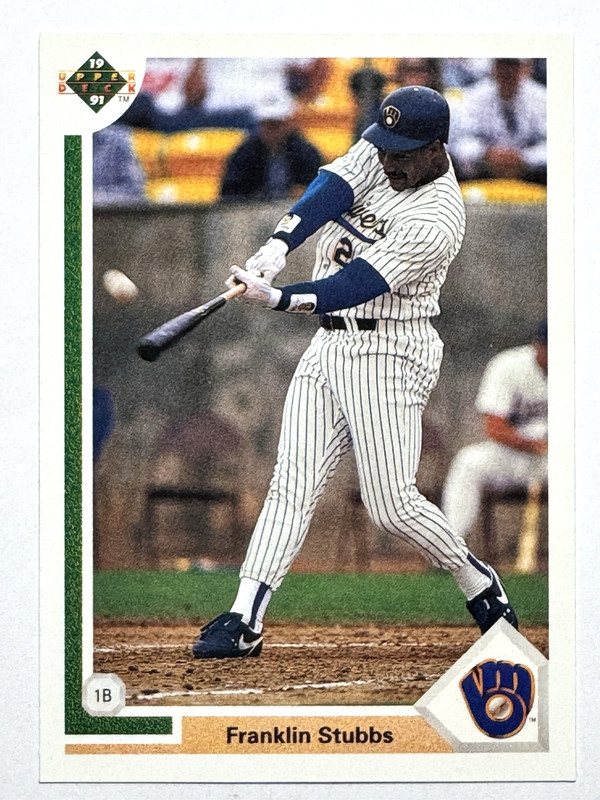 FRANKLIN STUBBS Milwaukee Brewers 1991 Upper Deck Baseball Card #718