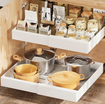 2-pack Pull Out Cabinet Organizer Expandable( 11.81 -18.1 ) Deep 16.9 