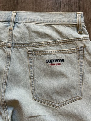 Supreme Baggy Jean Light Washed Indigo Blue Denim FW25 Size 32 | eBay