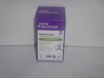 New Chapter Magnesium - Selenium - Zinc 30 Tablets - Exp 10/26