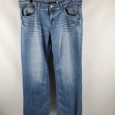 Vigoss Womens New York Boot Cut Jeans Size 15 (36x31) Blue Denim Pants
