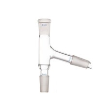14/23 Three Way Adapter 75° Bend Glass Distillation Head Laboratory Glassware
