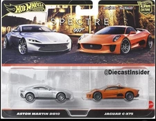Hot Wheels Premium 1:64 2 Pack Aston Martin D10 - Jaguar CX-75