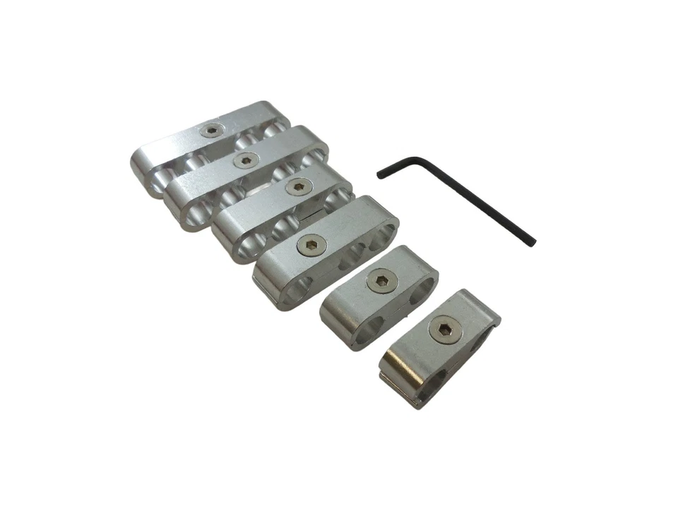 Juego de 6 separadores de cables de bujía Billet - estilo de carrera se adapta a 8 mm, 9 mm, 10 mm Foto 2 de 4