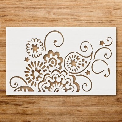 Abstract Flower Patterns Wall Art Stencil for Floral Home Decor - StencilAir